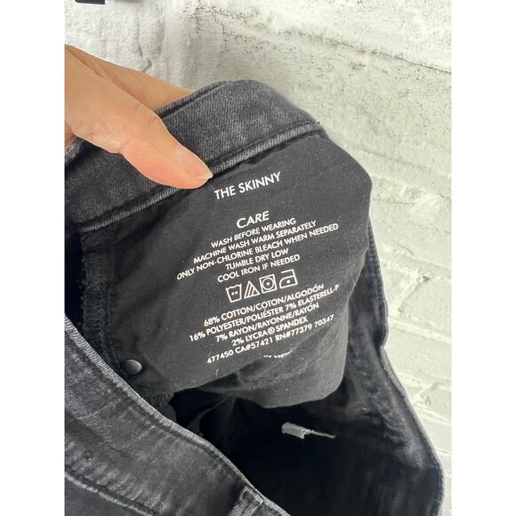 Ann Taylor Women's The Skinny Denim Jeans Mid-Rise Stretch Black Size 10 Petite - Picture 5 of 6